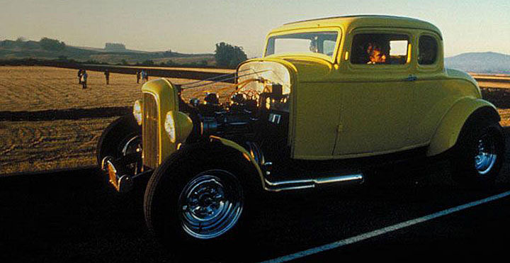 1932 Ford Coupe on Paradise Road in American Graffiti